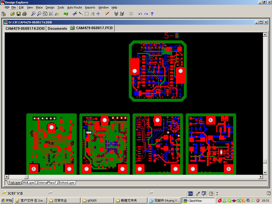五層軟硬結合板四層硬板區電路布圖設計 五層軟硬結合板四層硬板區電路布圖設計