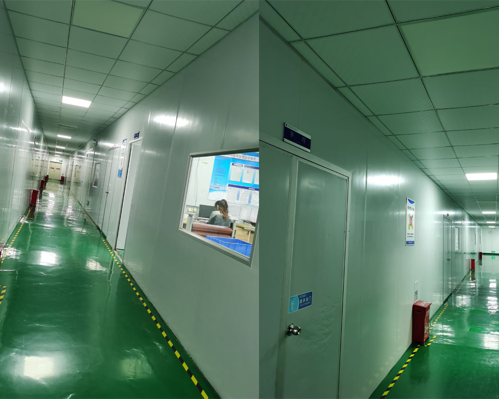 新廠房一樓與二樓軟硬結(jié)合板、FPC軟板無塵生產(chǎn)車間中間道